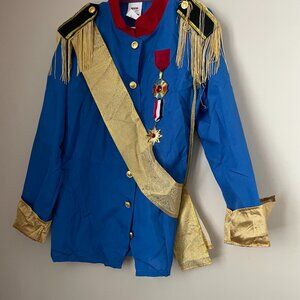 Royal Blue with Gold Sash Prince Costume Jacket